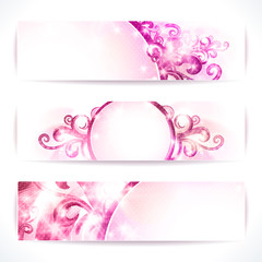 Set of fantasy vector banners.