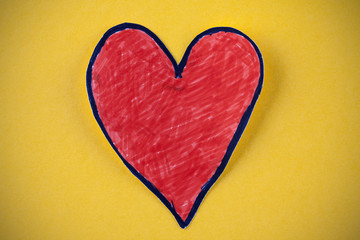Red paper heart