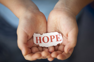 Hope in child's hands