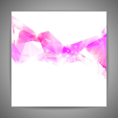 Abstract 3D geometric pink background.