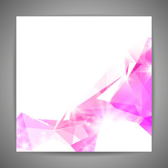 Abstract 3D geometric pink background.