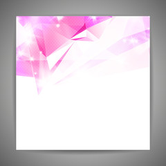 Abstract 3D geometric pink background.