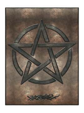 Pentagramm Metallplatte Ornament