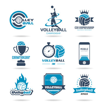 Volleyball icon set - 2