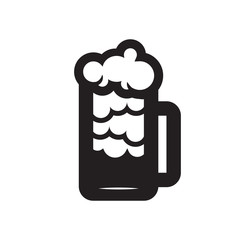 Beer Glass Black Silhouette