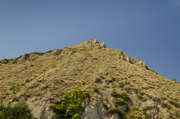 Fototapeta na wymiar Triangle rocky hills near the Balchik resort