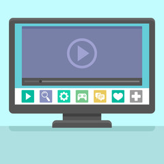 Vector smart tv concept