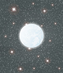 Naklejka premium moon and stars