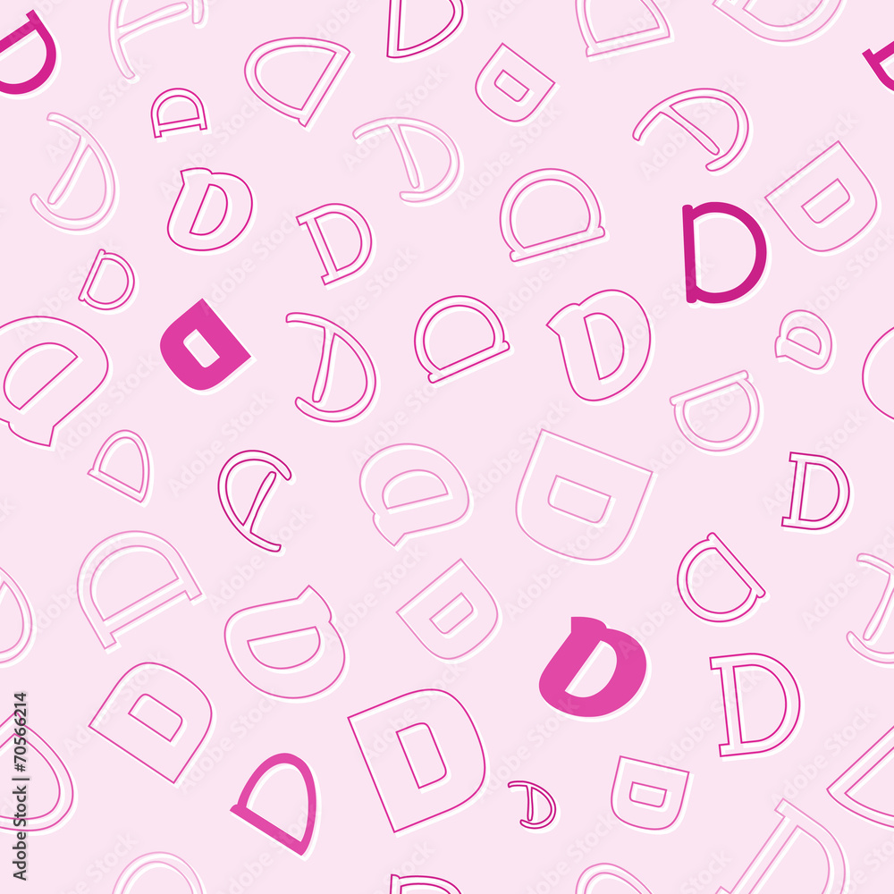 Fototapete seamless pattern with character d