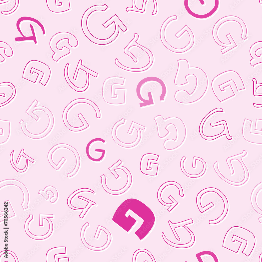 Fototapete seamless pattern with character g