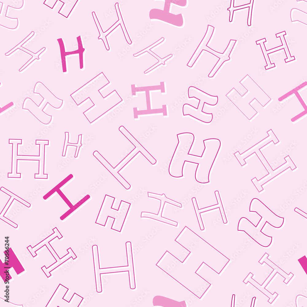 Fototapete seamless pattern with character h