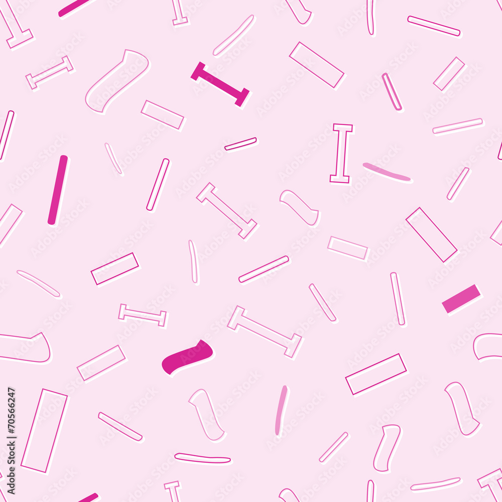 Fototapete seamless pattern with character i