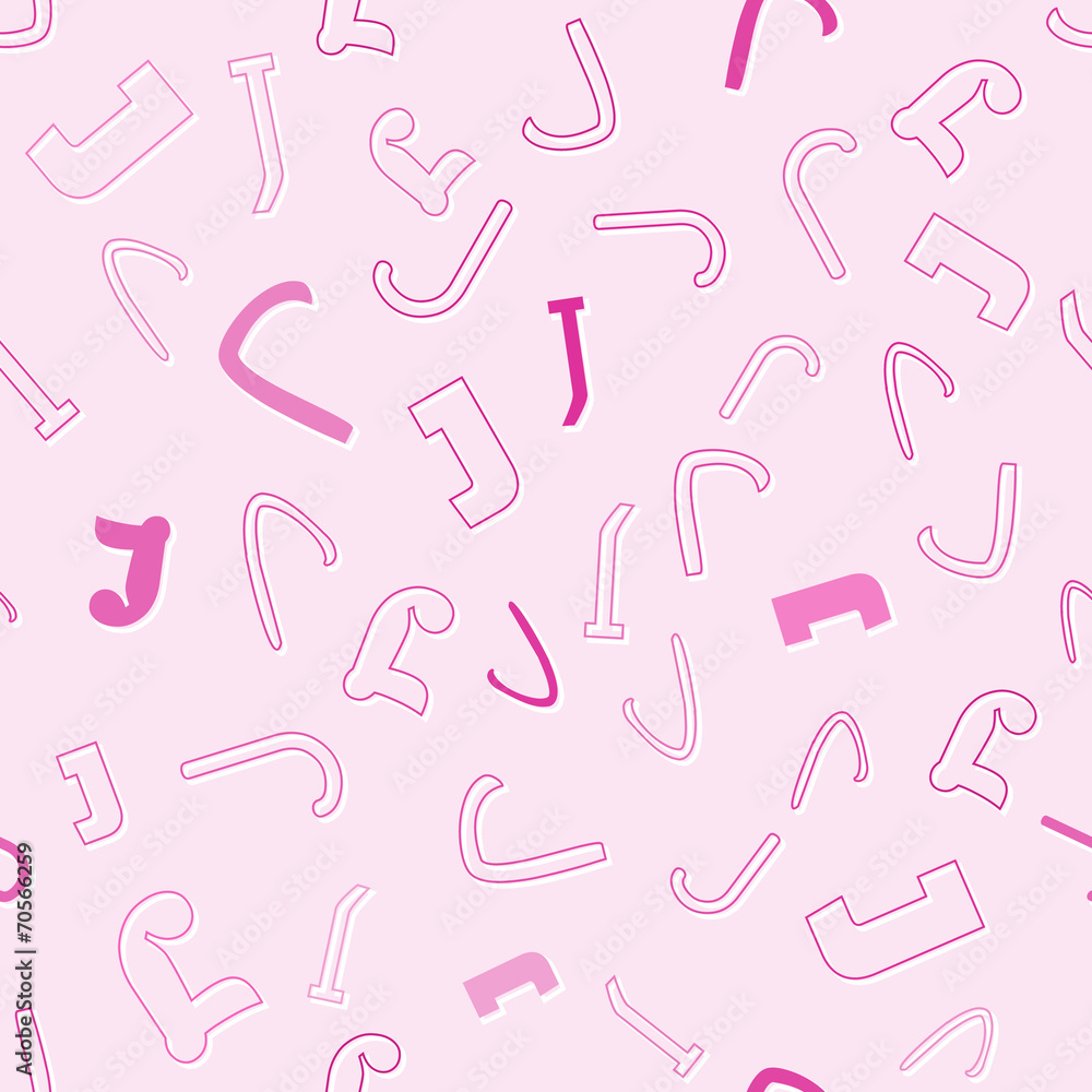 Fototapete seamless pattern with character j