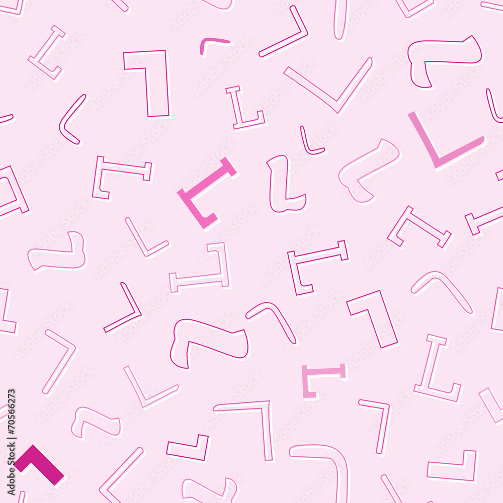 Fototapete seamless pattern with character l