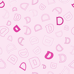 seamless pattern with character D