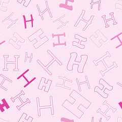 seamless pattern with character H