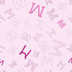 seamless pattern with character M