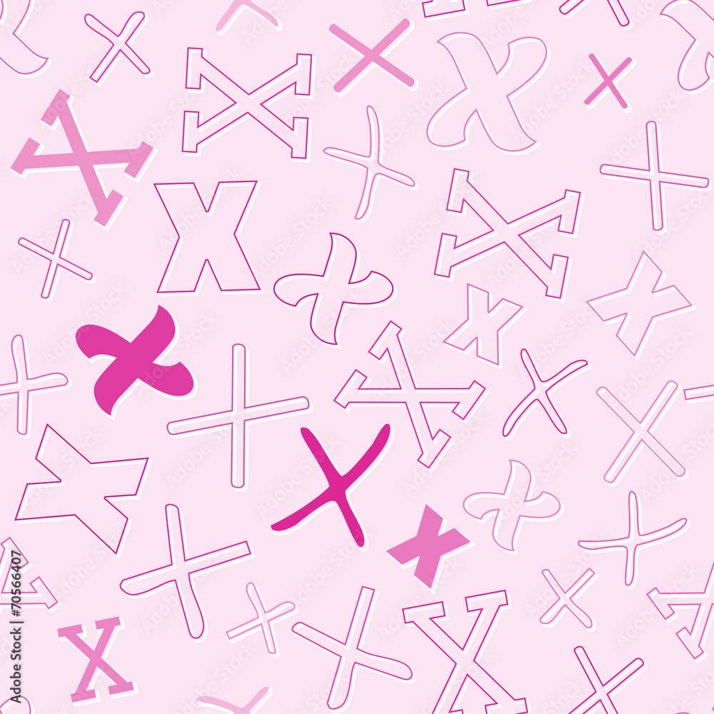 Fototapete seamless pattern with character x