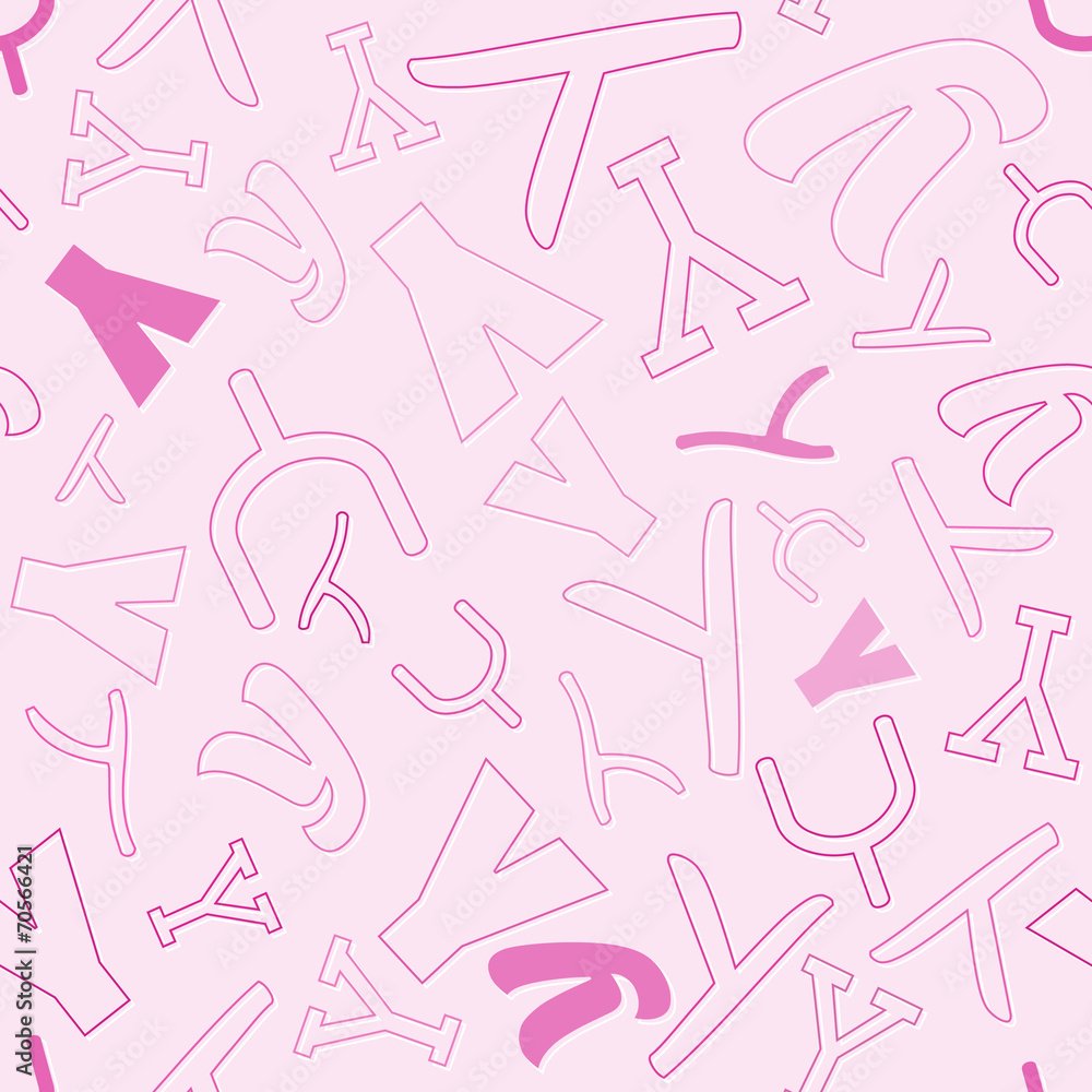 Fototapete seamless pattern with character y