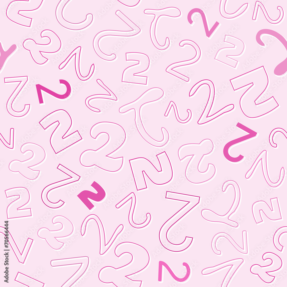 Poster seamless pattern with number two