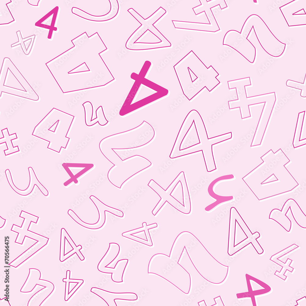 Poster seamless pattern with number four
