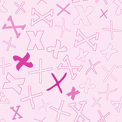 seamless pattern with character X
