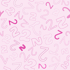 seamless pattern with number two