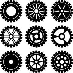 Gears set black