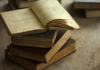 Pile of old books
