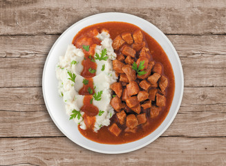 Goulash soup with potato
