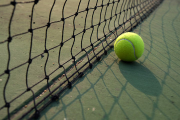 tennis ball on court