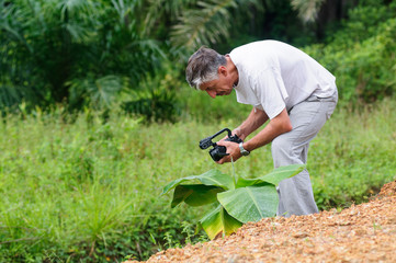 Cameraman with camcoder