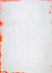 white paper with red boarders