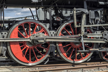 Fototapeta na wymiar locomotive wheels
