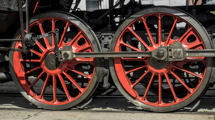 Fototapeta na wymiar locomotive wheels