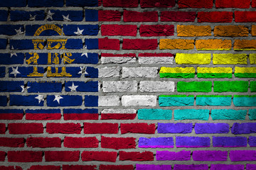 Dark brick wall - LGBT rights - Georgia