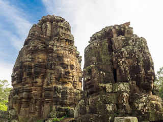 Stone murals and sculptures in Angkor wat, Cambodia