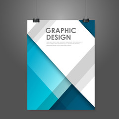 creative business poster template in blue