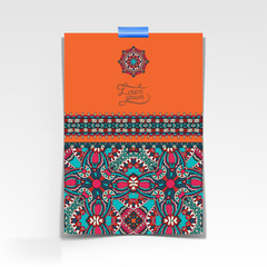 decorative sheet of paper with oriental floral design