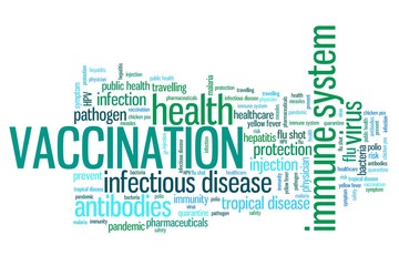 Vaccinations - word cloud illustration