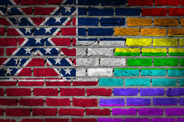 Dark brick wall - LGBT rights - Mississippi
