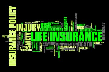 Life insurance - word cloud illustration
