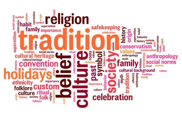 Tradition - word cloud illustration