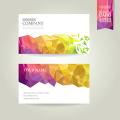abstract geometric background business card