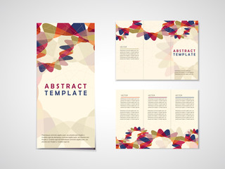 abstract background tri fold brochure template
