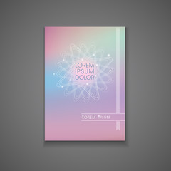 colorful flower shape background book template