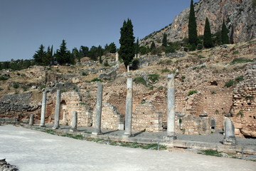 Ancient Delphi Archaeological Site in greece