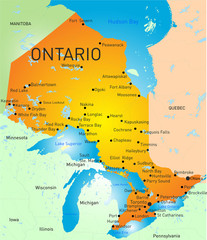Obraz premium Ontario Province Map
