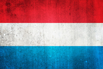 National flag of Luxembourg. Grungy effect.