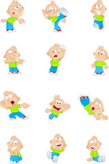 Cartoon funny boy